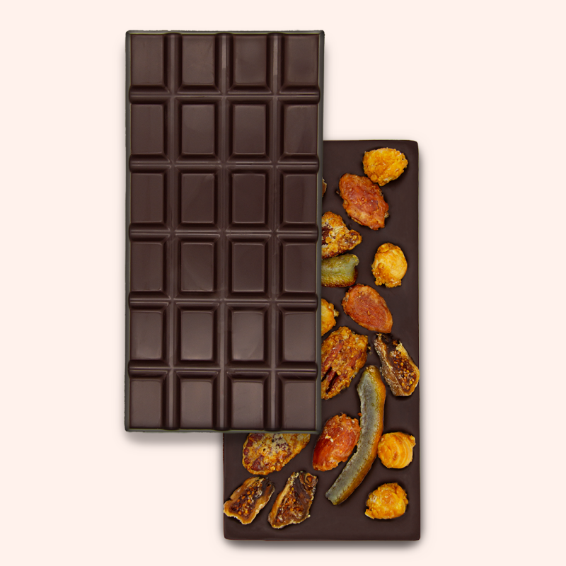 NOISETTES, NOIX DE PÉCAN, AMANDES & FRUITS CONFITS